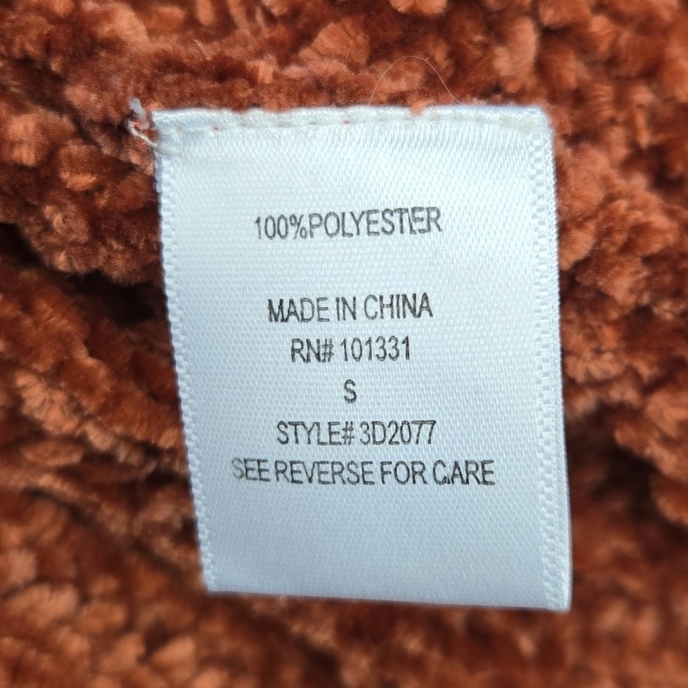 Charlotte Russe Off The Shoulder‎ Chenille Sweater Dress Rust Orange S - Picture 6 of 7